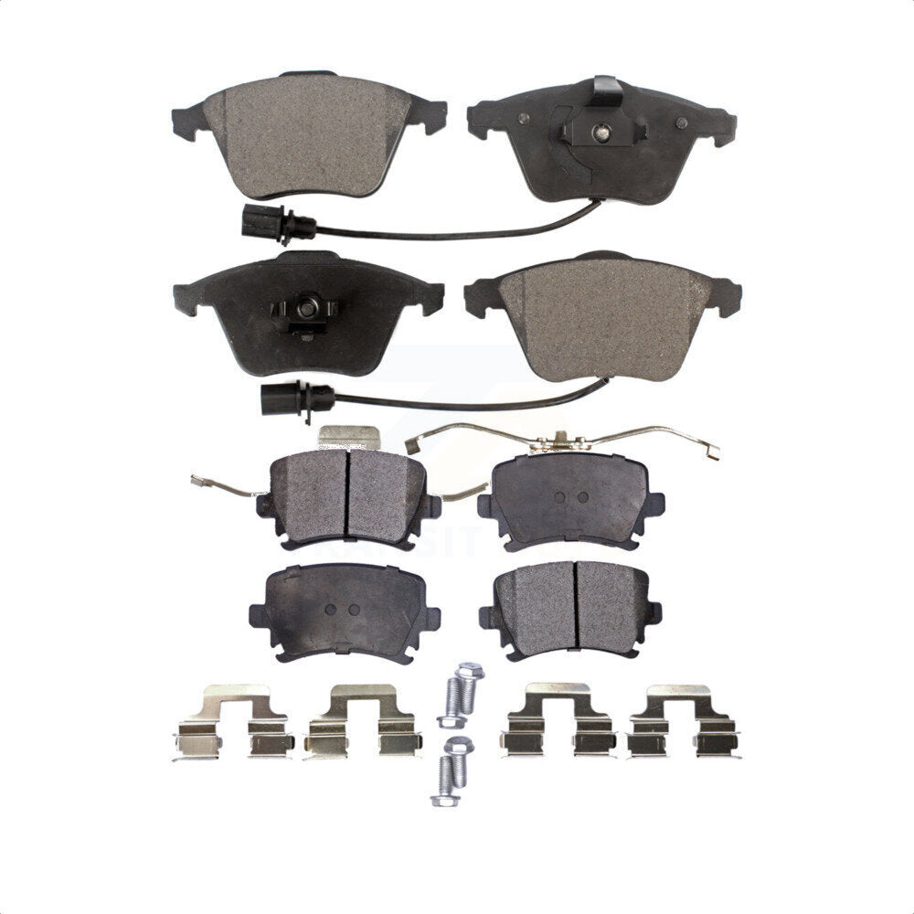 Front Rear Semi-Metallic Brake Pads Kit For Volkswagen Audi Passat CC A4 Quattro A6 TT Golf R R32 KPF-100549