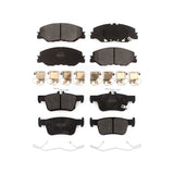 Front Rear Semi-Metallic Brake Pads Kit For 2019-2022 Honda Insight KPF-100565