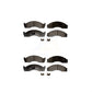 Front Rear Semi-Metallic Brake Pads Kit For Ford E-450 Econoline Super Duty F53 F F-Super F-53 Motorhome Chassis F-59 Commercial Stripped KPF-100571