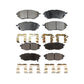 Front Rear Semi-Metallic Brake Pads Kit For Subaru Forester Outback Legacy Tribeca B9 KPF-100584