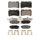Front Rear Semi-Metallic Brake Pads Kit For 2017 Subaru BRZ Base With Brembo Brakes KPF-100596