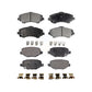 Front Rear Semi-Metallic Brake Pads Kit For Dodge Grand Caravan Chrysler Town & Country Journey Ram C/V Volkswagen Routan KPF-100597