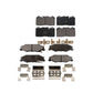 Front Rear Semi-Metallic Brake Pads Kit For 2012 Chevrolet Corvette Base With Ceramic Composite Brakes KPF-100606