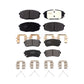 Front Rear Semi-Metallic Brake Pads Kit For Hyundai Kona Kia Seltos KPF-100607