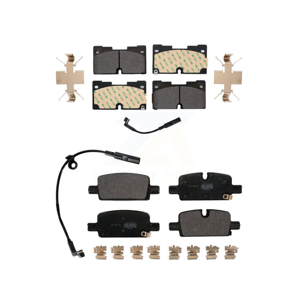 Front Rear Semi-Metallic Brake Pads Kit For Chevrolet Silverado 1500 GMC Sierra Cadillac Tahoe Yukon Escalade Suburban XL ESV LTD Limited KPF-100608