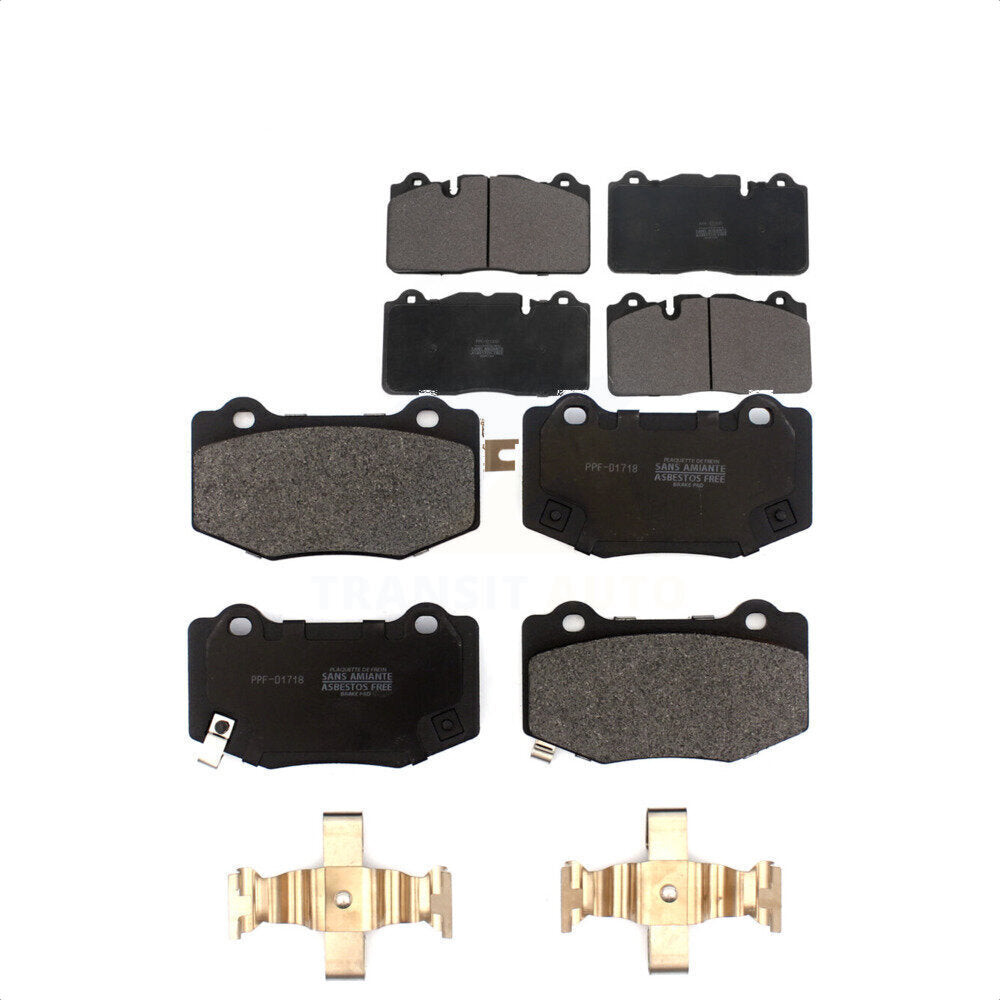 Front Rear Semi-Metallic Brake Pads Kit For 2019 Chevrolet Corvette Stingray With Ceramic Composite Brakes KPF-100612