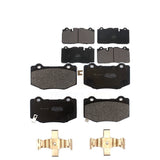 Front Rear Semi-Metallic Brake Pads Kit For 2019 Chevrolet Corvette Stingray With Ceramic Composite Brakes KPF-100612