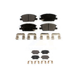 Front Rear Semi-Metallic Brake Pads Kit For 2018-2019 Buick Regal Sportback AWD with 3.6L With 300mm Diameter Rotor KPF-100615