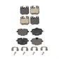 Front Rear Semi-Metallic Brake Pads Kit For BMW X5 540i xDrive X7 750i M550i 740i 740e X6 Alpina B7 840i Gran Coupe 750Li KPF-100617