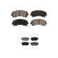 Front Rear Semi-Metallic Brake Pads Kit For 2019 Nissan Rogue FULL HYBRID EV-GAS (FHEV) engine With Electric Parking KPF-100624