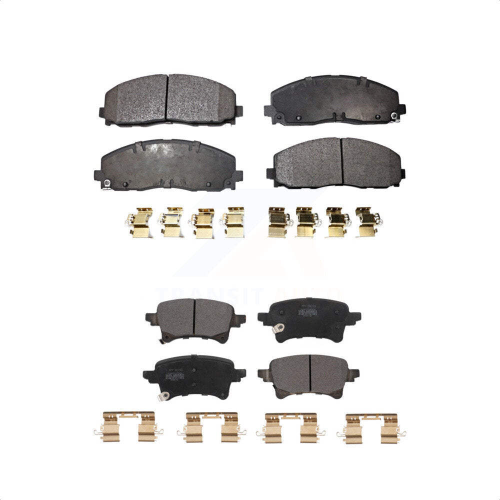 Front Rear Semi-Metallic Brake Pads Kit For Jeep Gladiator Wrangler KPF-100626
