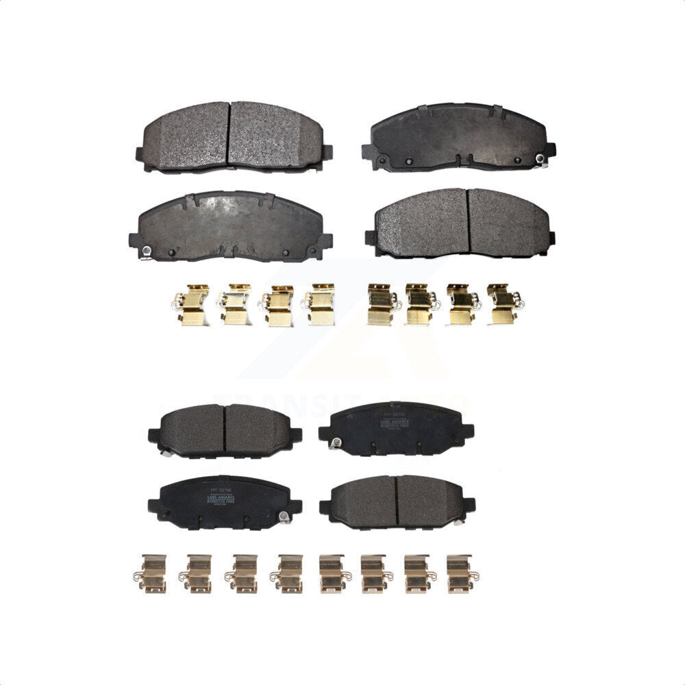 Front Rear Semi-Metallic Brake Pads Kit For Jeep Wrangler KPF-100627