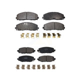 Front Rear Semi-Metallic Brake Pads Kit For Jeep Wrangler KPF-100627