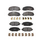 Front Rear Semi-Metallic Brake Pads Kit For Jeep Wrangler KPF-100633