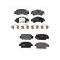 Front Rear Semi-Metallic Brake Pads Kit For 2018-2020 2022 Mitsubishi Eclipse Cross With Manual Parking KPF-100634