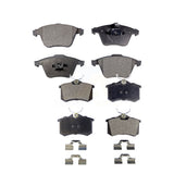 Front Rear Semi-Metallic Brake Pads Kit For 2004 Audi A6 Quattro With 321mm Diameter Rotor KPF-100640