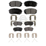 Front Rear Semi-Metallic Brake Pads Kit For Hyundai Kona Kia Seltos KPF-100648