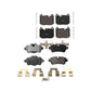 Front Rear Semi-Metallic Brake Pads Kit For 2015 Mini Cooper S John Works with 1.6L With 5 Lug Wheels KPF-100652