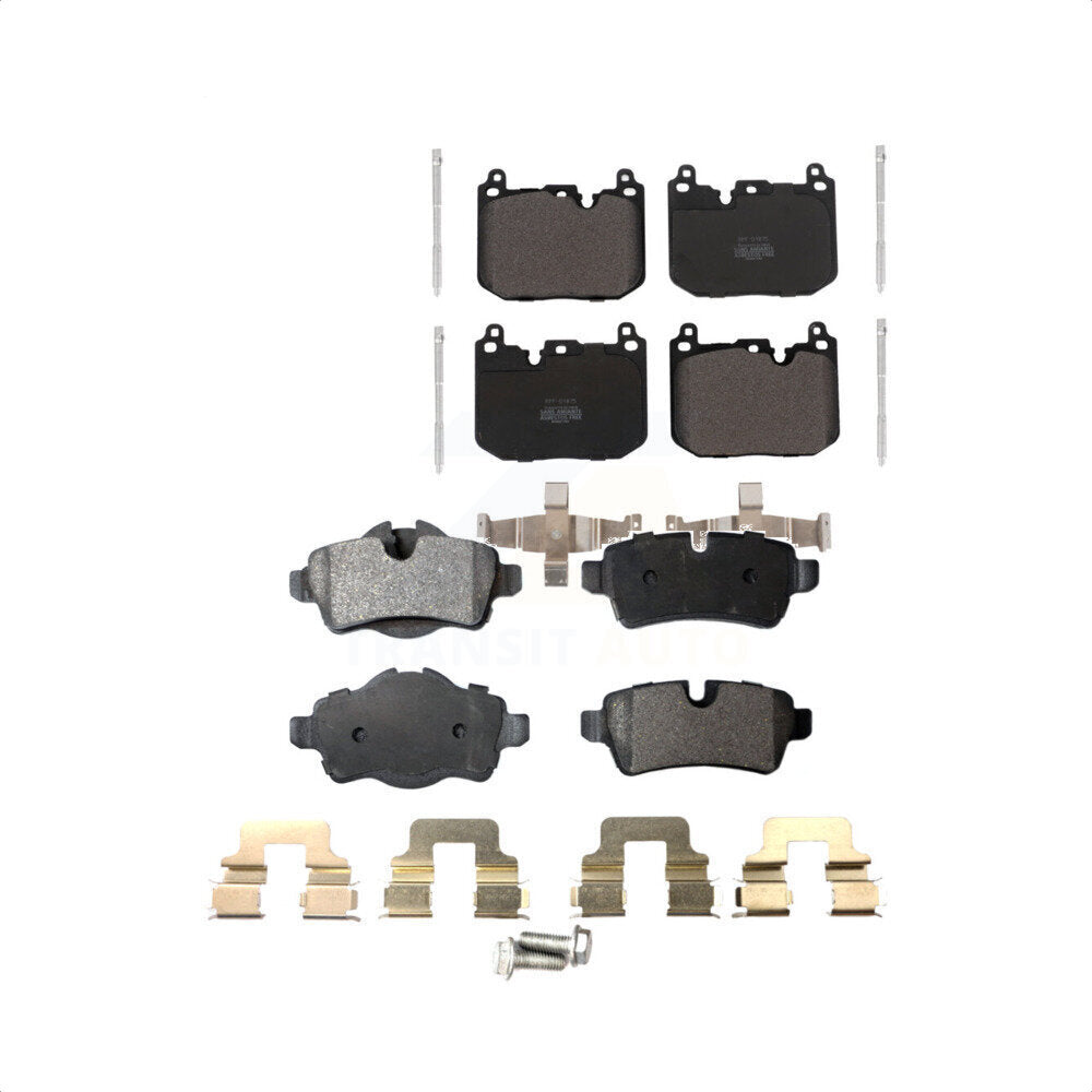 Front Rear Semi-Metallic Brake Pads Kit For 2015 Mini Cooper S John Works with 1.6L With 5 Lug Wheels KPF-100652