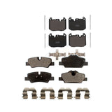 Front Rear Semi-Metallic Brake Pads Kit For 2015 Mini Cooper S John Works with 2.0L With 5 Lug Wheels KPF-100653