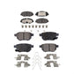 Front Rear Semi-Metallic Brake Pads Kit For Toyota Corolla Prius Prime KPF-100658