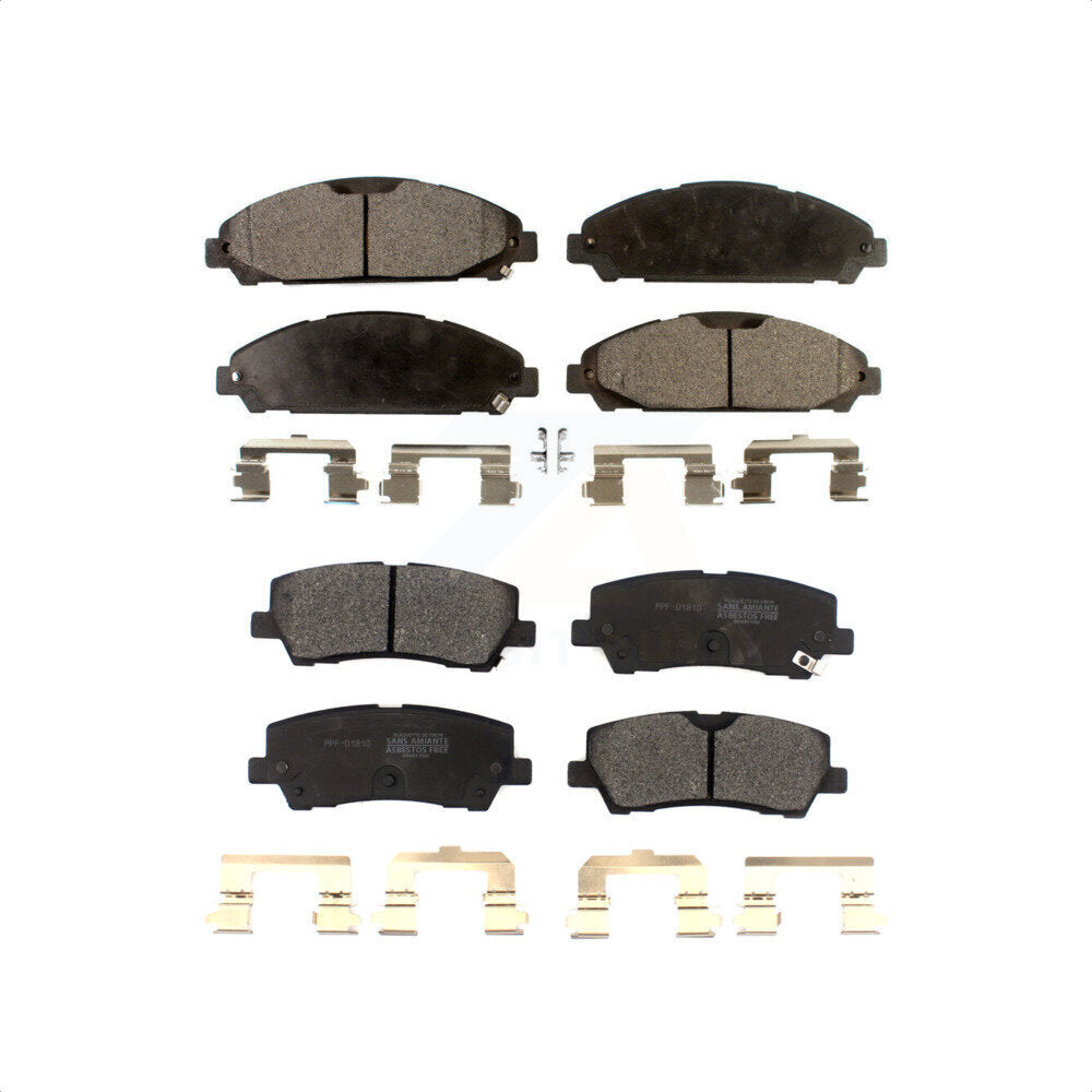 Front Rear Semi-Metallic Brake Pads Kit For 2021 Ford Mustang Mach 1 Without Performance Package KPF-100659
