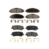 Front Rear Semi-Metallic Brake Pads Kit For 2021 Ford Mustang Mach 1 Without Performance Package KPF-100659