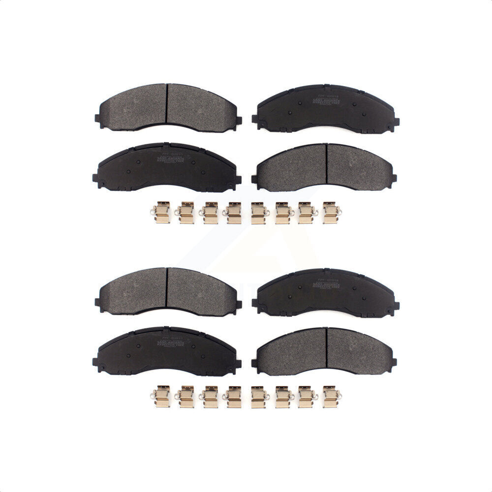 Front Rear Semi-Metallic Brake Pads Kit For Ford F-450 Super Duty F-550 F-600 KPF-100660