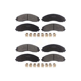 Front Rear Semi-Metallic Brake Pads Kit For Ford F-450 Super Duty F-550 F-600 KPF-100660