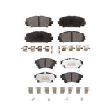 Front Rear Semi-Metallic Brake Pads Kit For 2020-2022 Toyota Corolla FULL HYBRID EV-GAS (FHEV) engine With Electric Parking KPF-100661