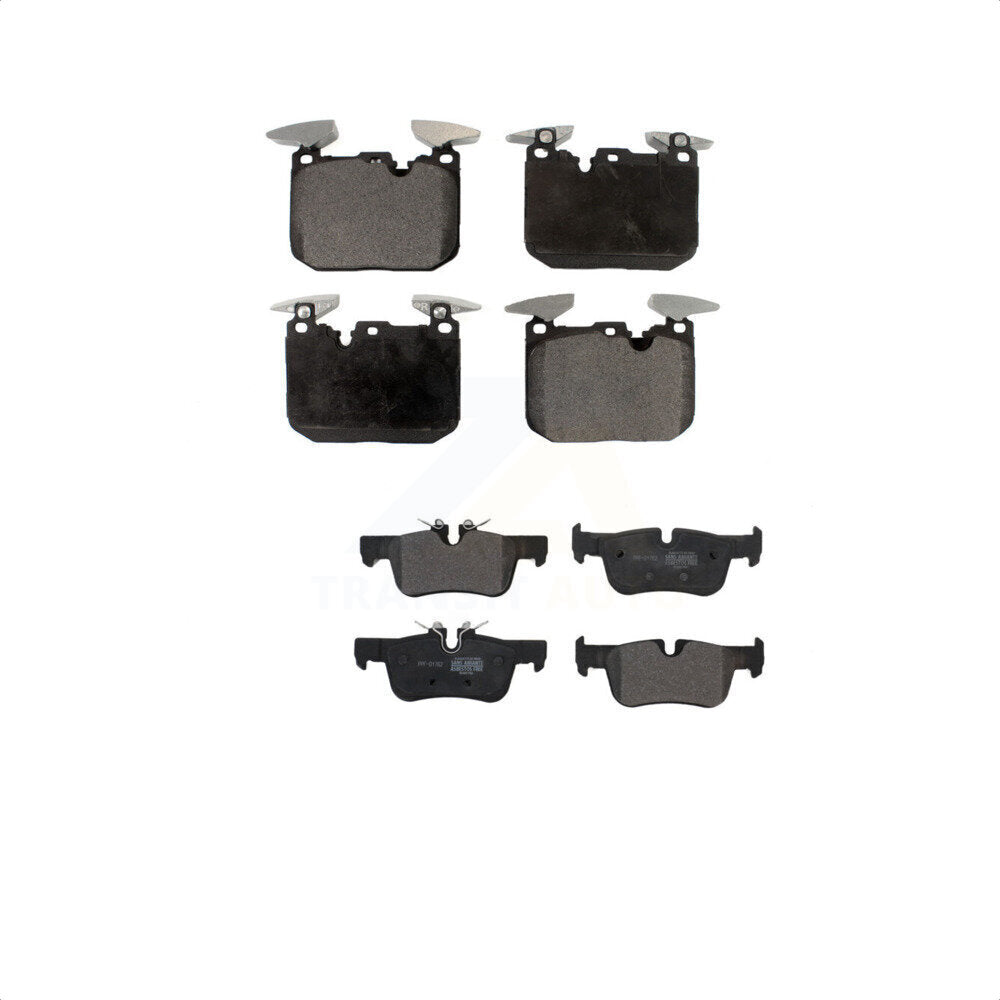 Front Rear Semi-Metallic Brake Pads Kit For 2020-2022 BMW 228i xDrive Gran Coupe With Blue Painted Calipers KPF-100665
