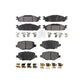 Front Rear Semi-Metallic Brake Pads Kit For 2016 Ford Explorer Base With Heavy Duty Brakes KPF-100667