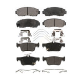 Front Rear Semi-Metallic Brake Pads Kit For 2019-2022 Acura RDX KPF-100669