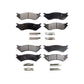 Front Rear Semi-Metallic Brake Pads Kit For 2004 Ford F-150 Heritage With 8 Lug Wheels KPF-100670