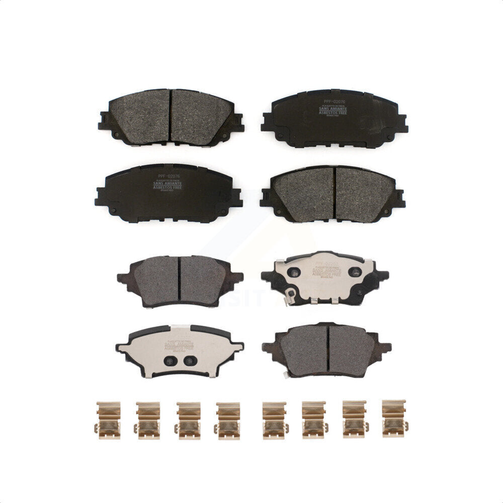 Front Rear Semi-Metallic Brake Pads Kit For 2019 Toyota C-HR From 06 2018 Vehicles Manufactured In Japan KPF-100676