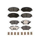 Front Rear Semi-Metallic Brake Pads Kit For 2019 Toyota C-HR From 06 2018 Vehicles Manufactured In Japan KPF-100676