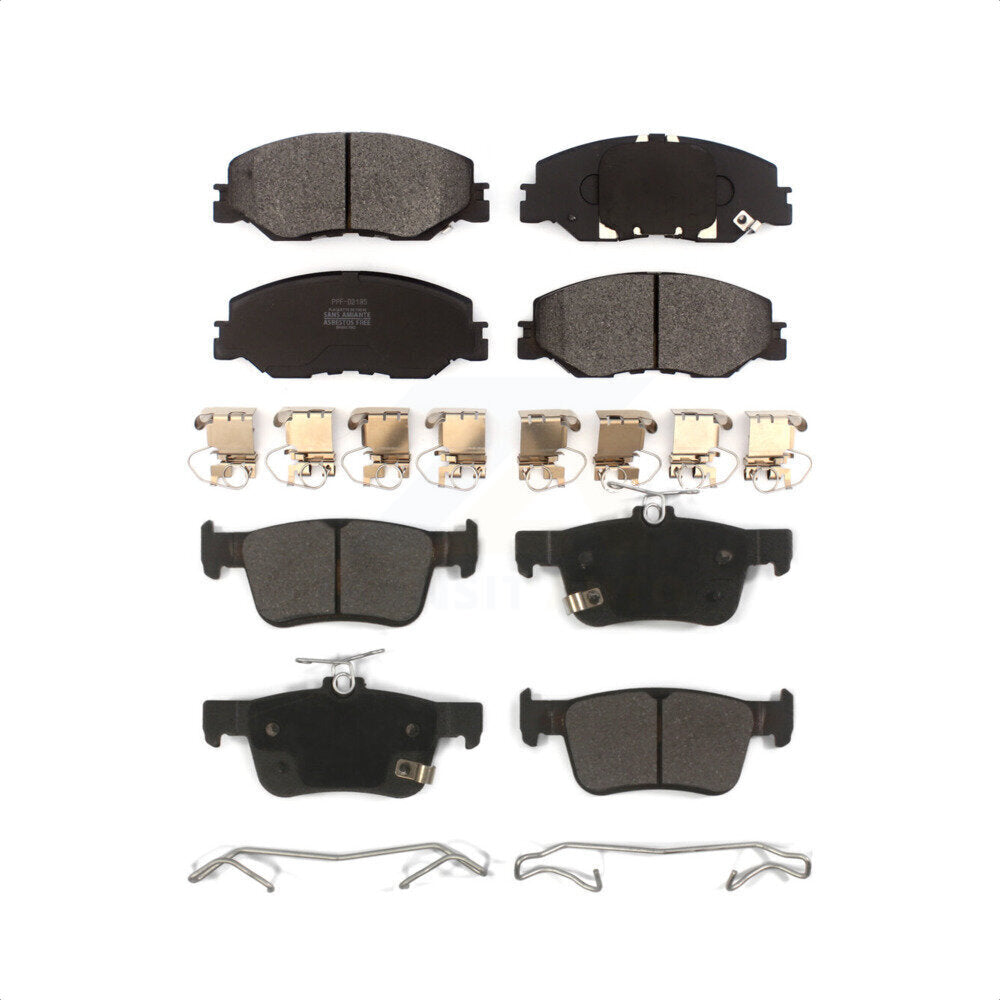 Front Rear Semi-Metallic Brake Pads Kit For 2022 Honda Civic LX Sport EX EX-L Touring KPF-100679