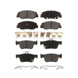 Front Rear Semi-Metallic Brake Pads Kit For 2022 Honda Civic LX Sport EX EX-L Touring KPF-100679