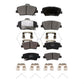 Front Rear Semi-Metallic Brake Pads Kit For 2019-2022 Hyundai Nexo KPF-100680