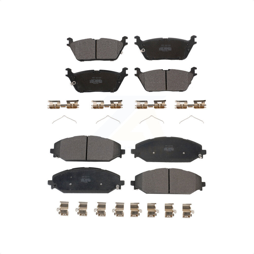 Front Rear Semi-Metallic Brake Pads Kit For 2022 Jeep Grand Wagoneer KPF-100682