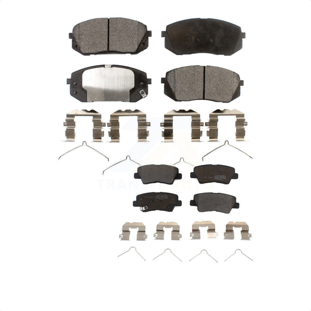 Front Rear Semi-Metallic Brake Pads Kit For 2019 Kia Niro EV KPF-100684