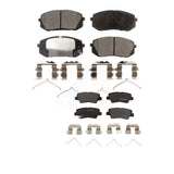 Front Rear Semi-Metallic Brake Pads Kit For 2019 Kia Niro EV KPF-100684
