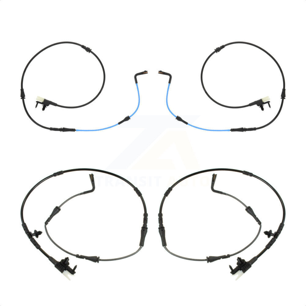 Mpulse Front Rear Disc Brake Pads Wear Sensor (4 Pack) For 2016 Jaguar XE 2.0L 3.0L with rear brakes To VIN (GA942527) All Wheel Drive KSE-100132
