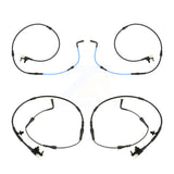 Mpulse Front Rear Disc Brake Pads Wear Sensor (4 Pack) For 2016 Jaguar XE 2.0L 3.0L with rear brakes To VIN (GA942527) All Wheel Drive KSE-100132