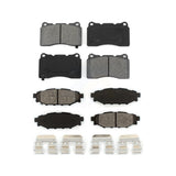 Front Rear Semi-Metallic Brake Pads Kit For 2014 Subaru WRX With 15" Factory Wheels KSM-100004