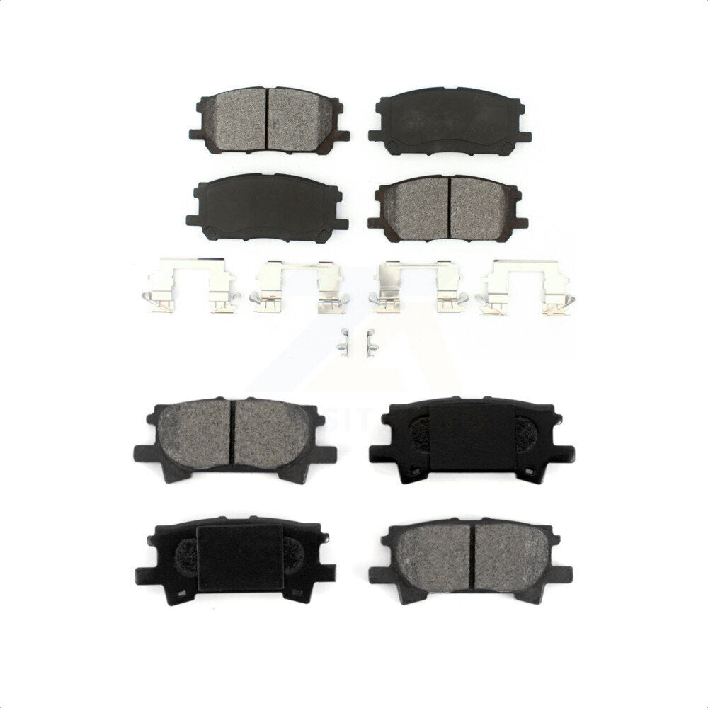 Front Rear Semi-Metallic Brake Pads Kit For Lexus Toyota Highlander RX350 RX330 RX400h KSM-100010