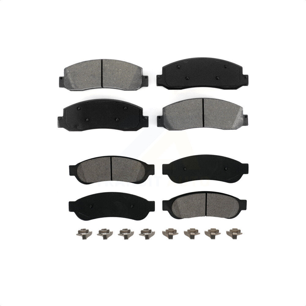 Front Rear Semi-Metallic Brake Pads Kit For 2005-2007 Ford F-350 Super Duty With Dual Wheels KSM-100036
