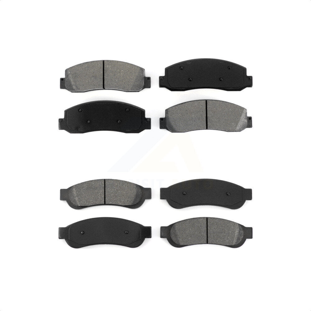 Front Rear Semi-Metallic Brake Pads Kit For Ford F-250 Super Duty F-350 F-450 KSM-100038