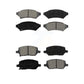 Front Rear Semi-Metallic Brake Pads Kit For Chevrolet Uplander Pontiac Montana Buick Terraza Saturn Relay VPG MV-1 KSM-100041