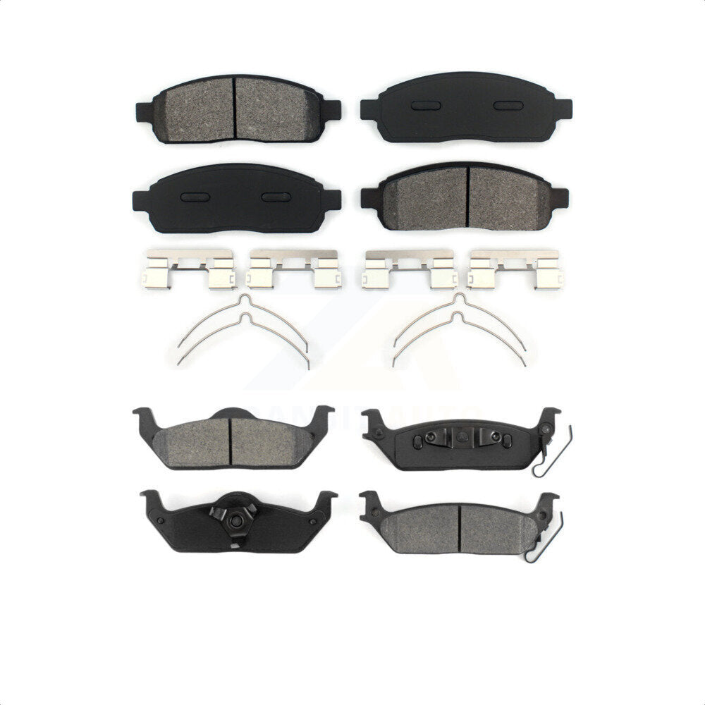 Front Rear Semi-Metallic Brake Pads Kit For Ford F-150 Lincoln Mark LT KSM-100047